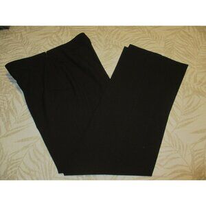 Talbots Womens Classic Fit Brown Wide-Leg Trousers Size 10L